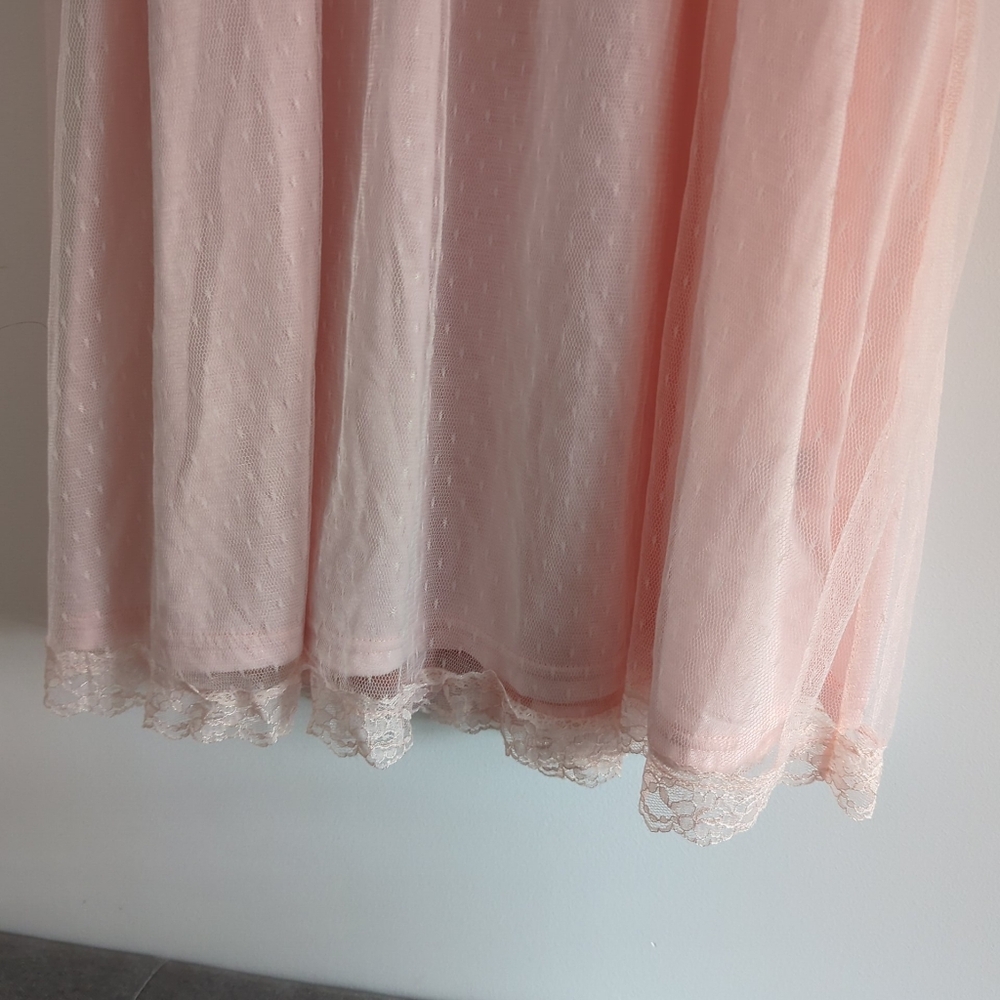 NWOT Ank Rouge Tulle Pink Lace Nightgown Dress - Picture 4 of 5
